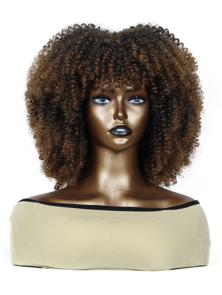 Short Curly Synthetic Wig With Bangs | SHEIN