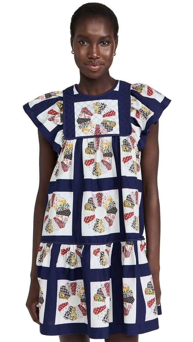 Pippin Patchwork Flutter Sleeve Tunic Dress | Shopbop