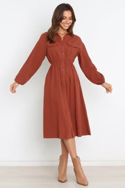 Jenly Dress - Brown | Petal & Pup (US)