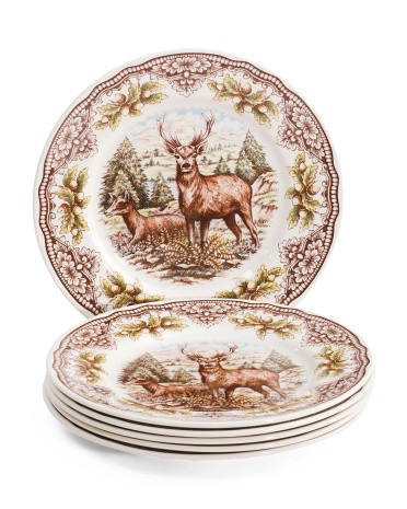 Made In England 6pk Homelands Stag Dinner Plates | TJ Maxx