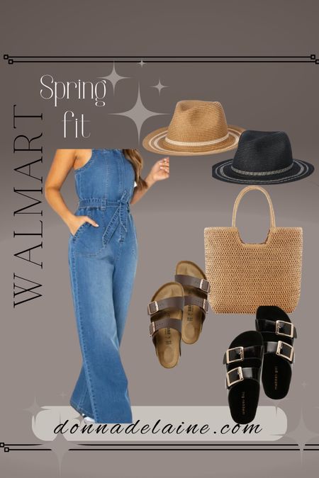 On trend denim jumpsuit! Super cute ..and at a Walmart price! Spring staple outfit. 
Ladies fashion 

#LTKSeasonal #LTKfindsunder50