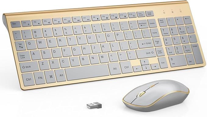 J JOYACCESS Wireless Keyboard and Mouse Combo, Ergonomic and Quiet Wireless Keyboard and Mouse Se... | Amazon (US)