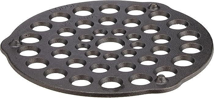 Lodge L8DOT3 Cast Iron Meat Rack/Trivet, Pre-Seasoned, 8-inch, 1 EA | Amazon (US)