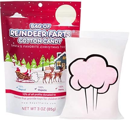 Bag Of Reindeer Farts Cotton Candy Funny Unique Christmas Stocking Stuffer Present For Kids Adult... | Amazon (US)