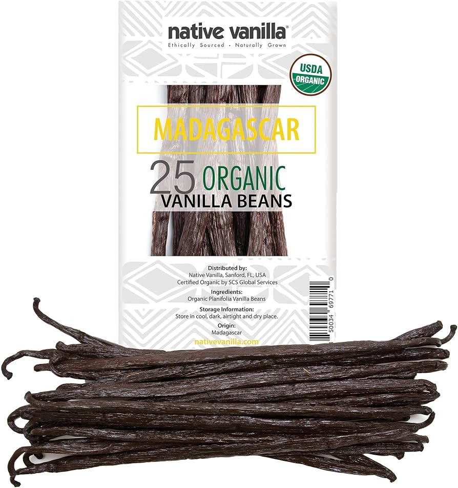 25 Organic Madagascar Vanilla Beans - Gourmet Grade A Premium Vanilla Pods - For Vanilla Extract ... | Amazon (US)