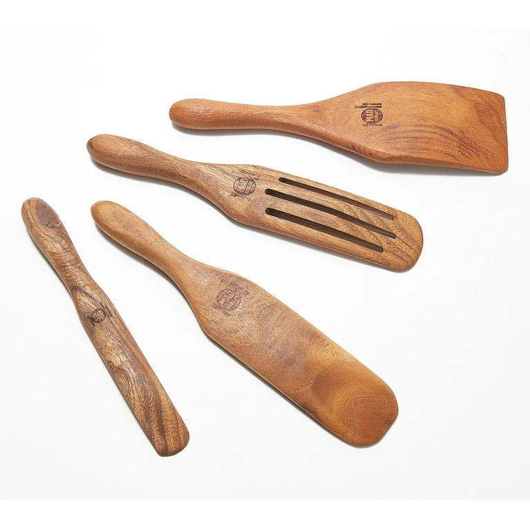 Mad Hungry 4-Piece Teak Wood Multi-Use Spurtle Set K51398 | Walmart (US)