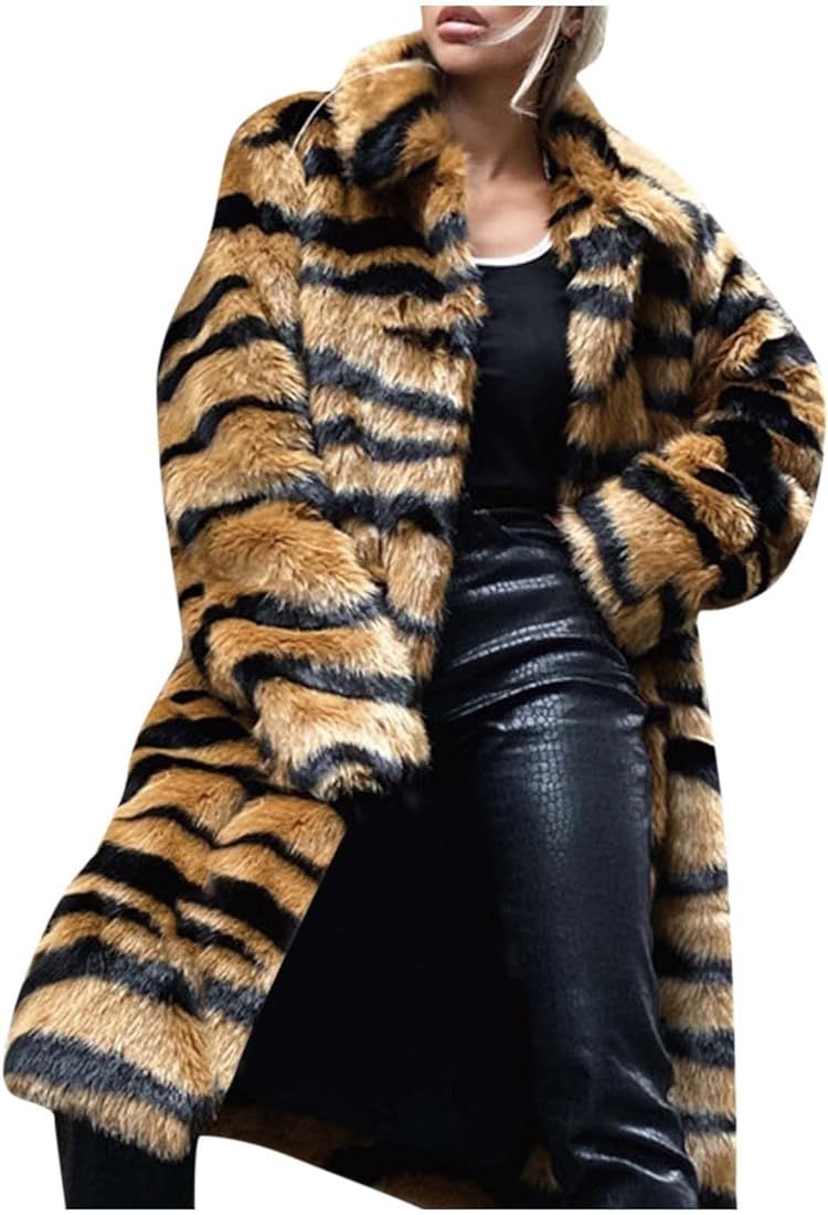 COTECRAM Winter Coats for Women Warm Faux Fur Coat Fashion Cropped Puffer Jackets for Evening Dre... | Amazon (US)