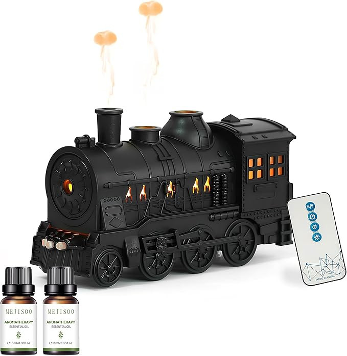 Train Diffuser 300ML Essential Oil Diffuser with 2 Essential Oils, Flame Effect Cool Mist Humidif... | Amazon (US)