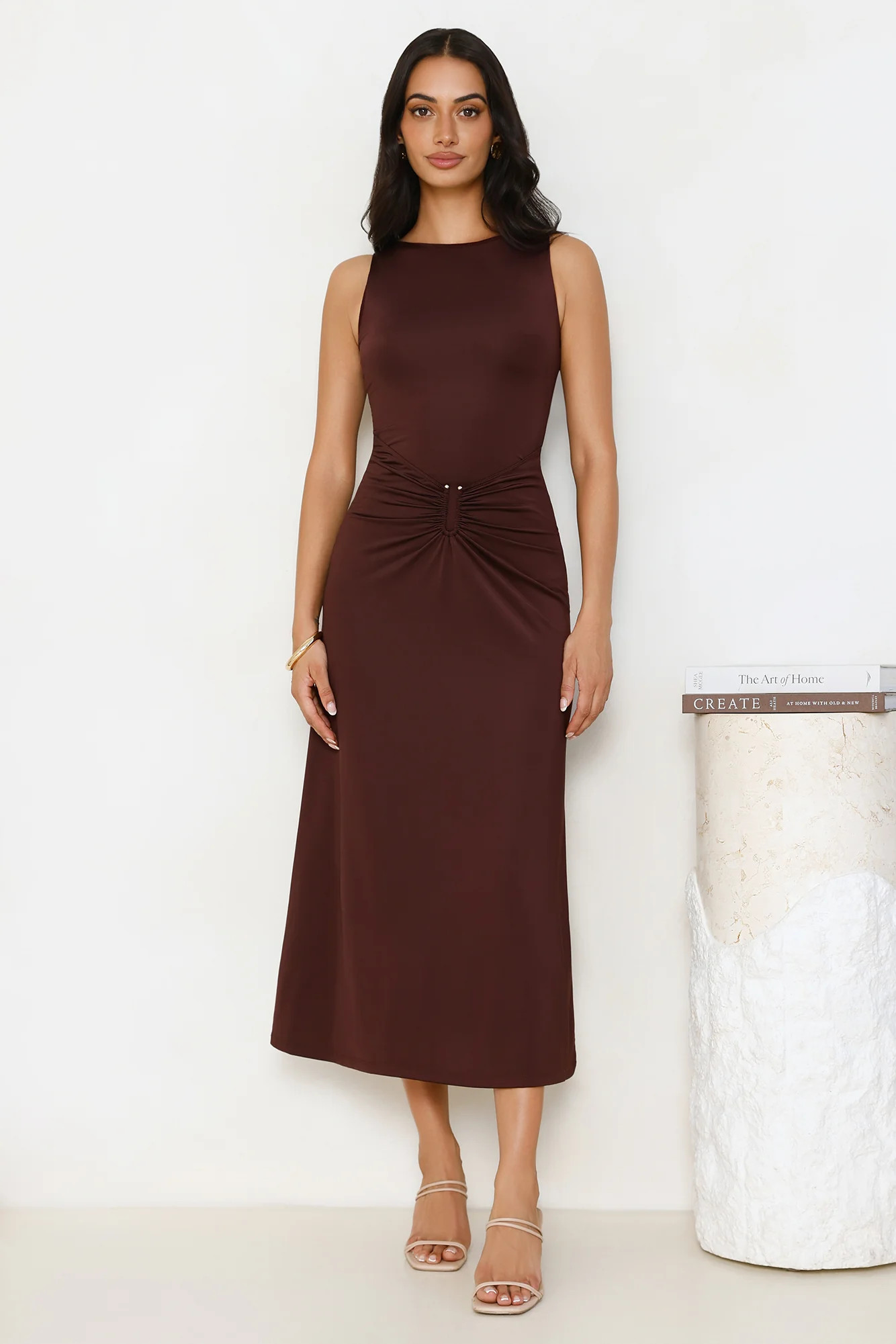 Everything Energy Midi Dress Chocolate | Hello Molly (AU)