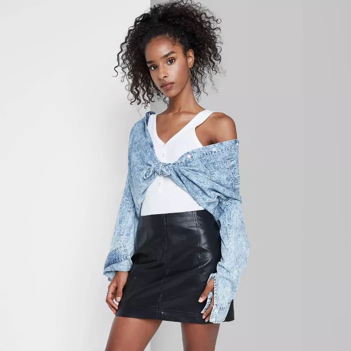Women's Faux Leather Mini Skirt - Wild Fable™ Black | Target