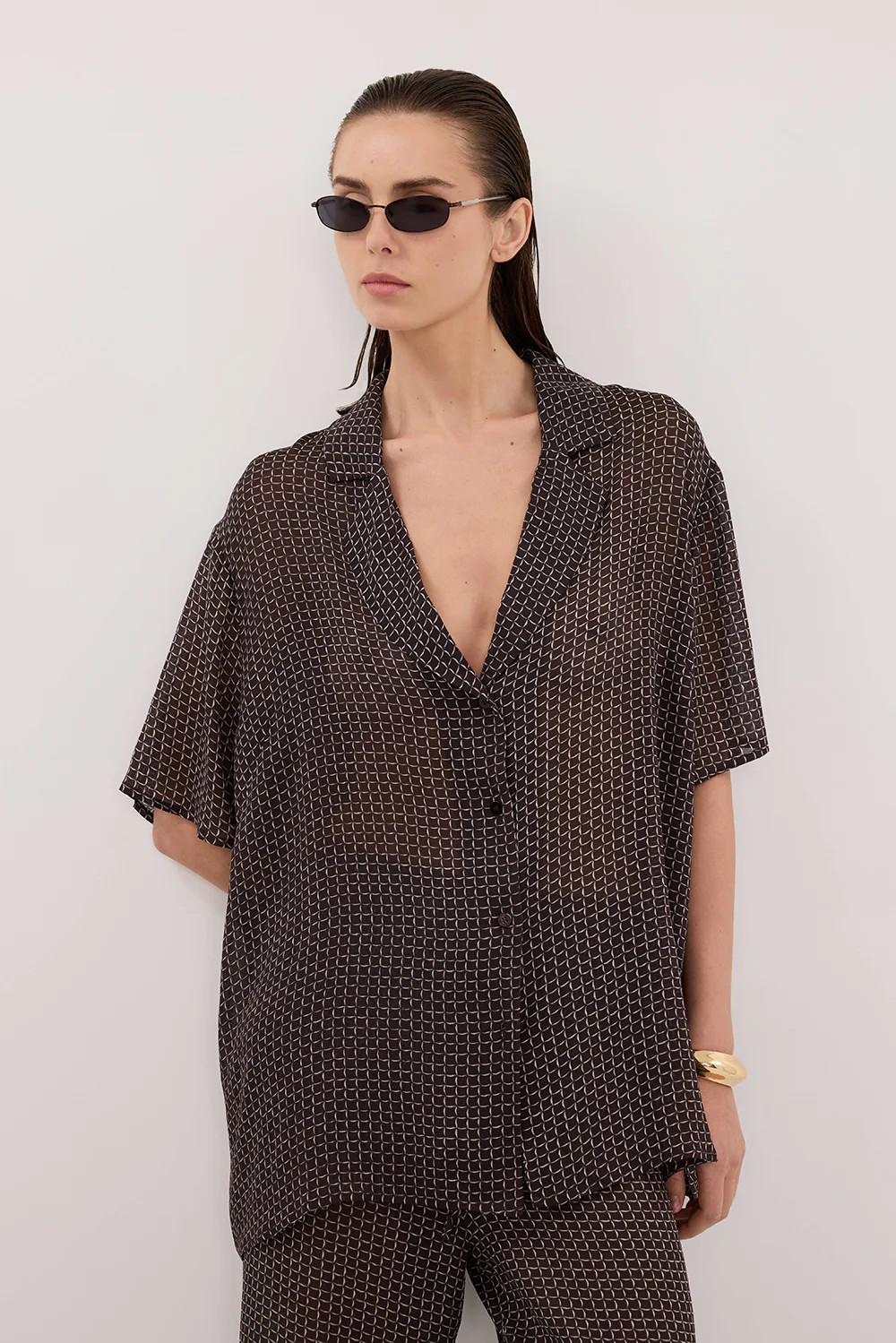 TIA CHOC MICRO CHECK GGT SHIRT | DISSH