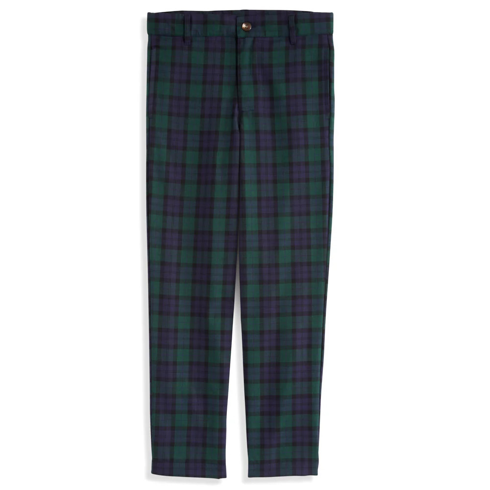 Boy's Plaid Slim Pant | bella bliss 
