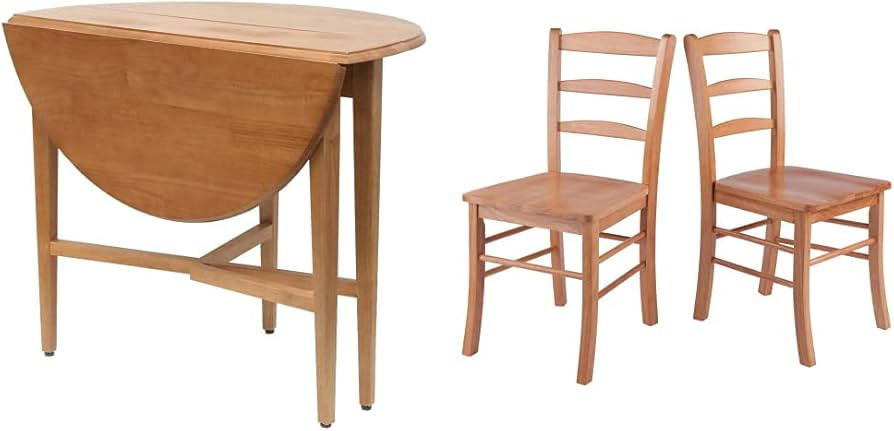 Winsome Wood Hannah Dining Table and Benjamin Seating Set (2 Chairs) | Amazon (US)