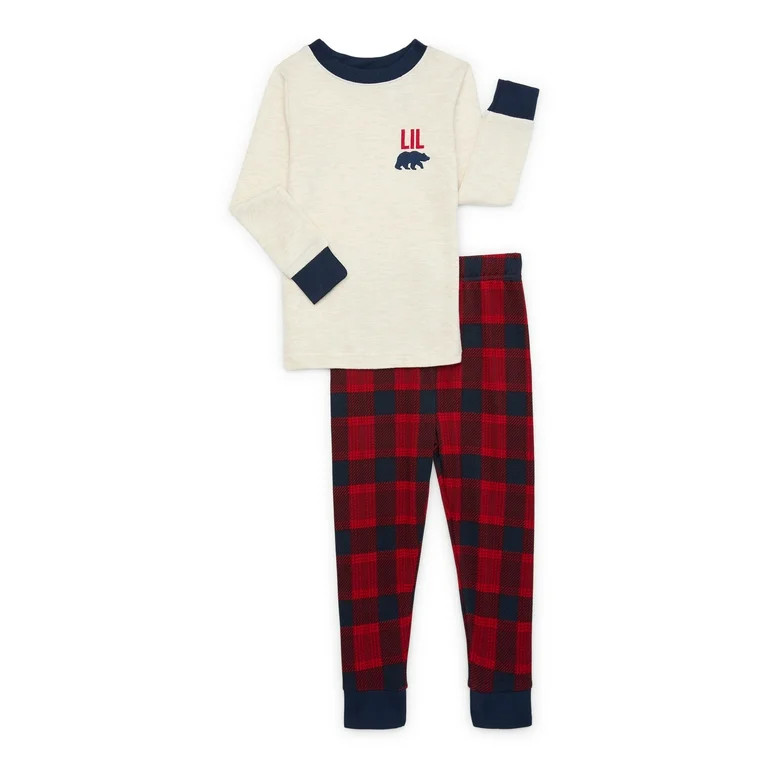 Dearfoams Kids Matching Family Pajama Set, Lil Bear, 2-Piece, Sizes 6-12 | Walmart (US)