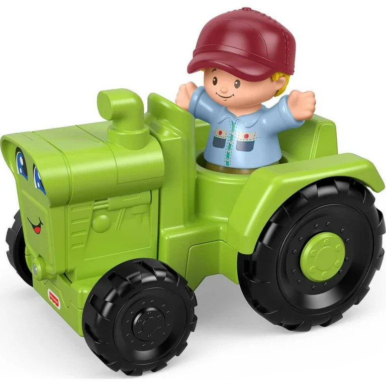 Fisher-Price Little People Helpful Harvester Tractor Vehicle & Farmer Figure for Toddlers | Walmart (US)