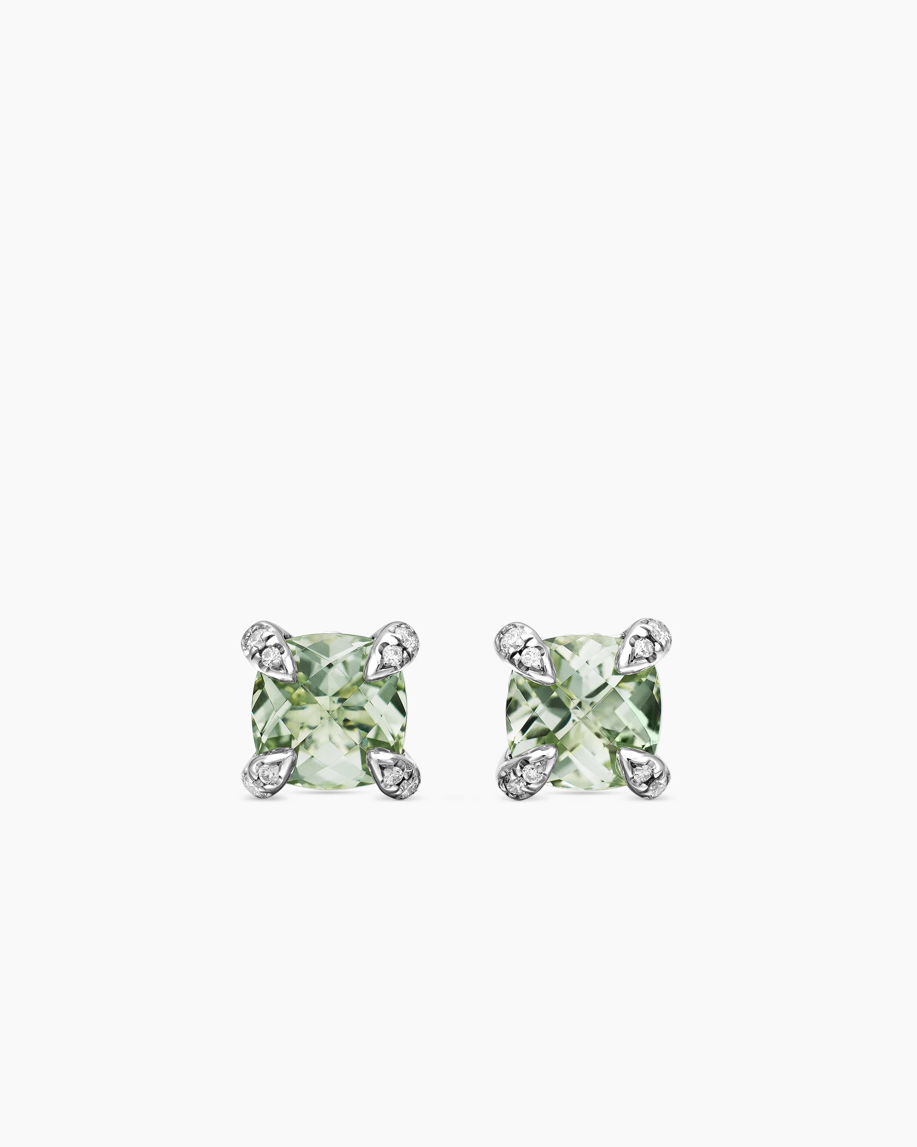 Sterling Silver with Prasiolite and Diamonds, 6mm | David Yurman