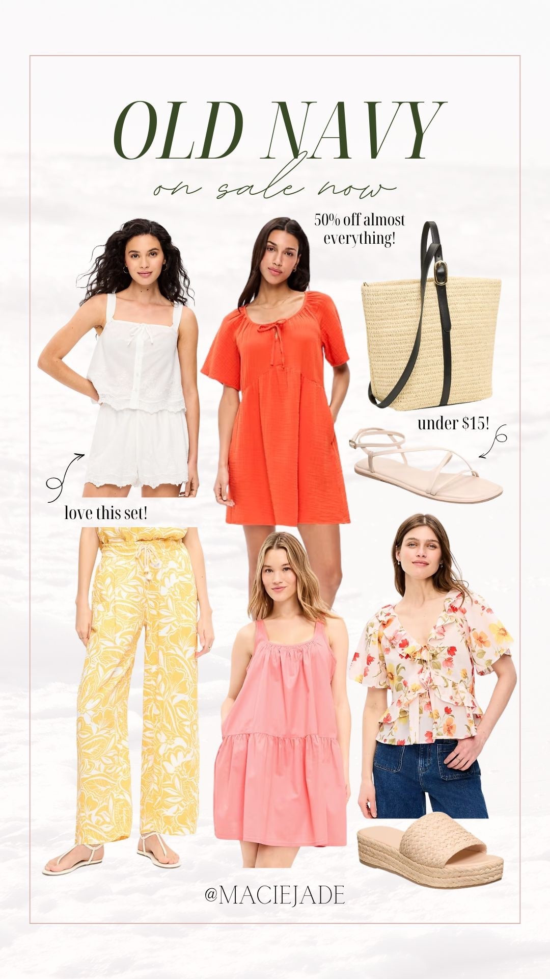 Old Navy sale alert! ✨ 50% off almost everything today 💕 loving these spring / summer outfit pieces! ☀️

Spring outfits, spring outfit, spring fashion, spring dresses, spring dress, spring shoes, spring sandals, summer dresses, summer dress, summer sandals, summer outfits, old navy sale picks 

#LTKSeasonal #LTKSaleAlert #LTKootd