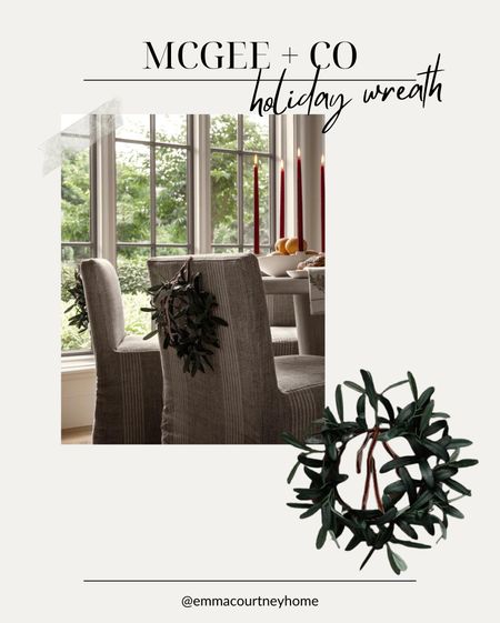 Love this little wreath and the general idea of hanging them off of the back of the dining chairs. So pretty! I’m guessing safety pins could attach these to upholstered chairs 

#LTKfindsunder50 #LTKhome #LTKHoliday
