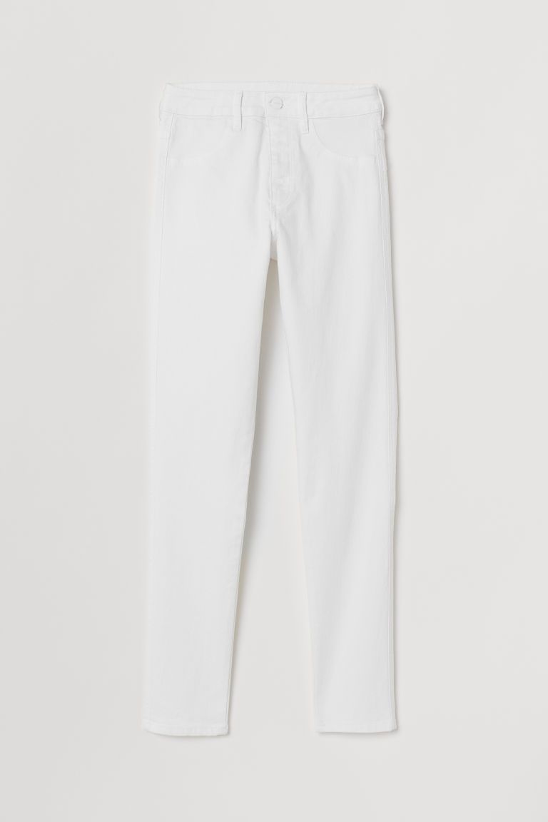 H & M - Skinny High Ankle Jeans - White | H&M (US + CA)