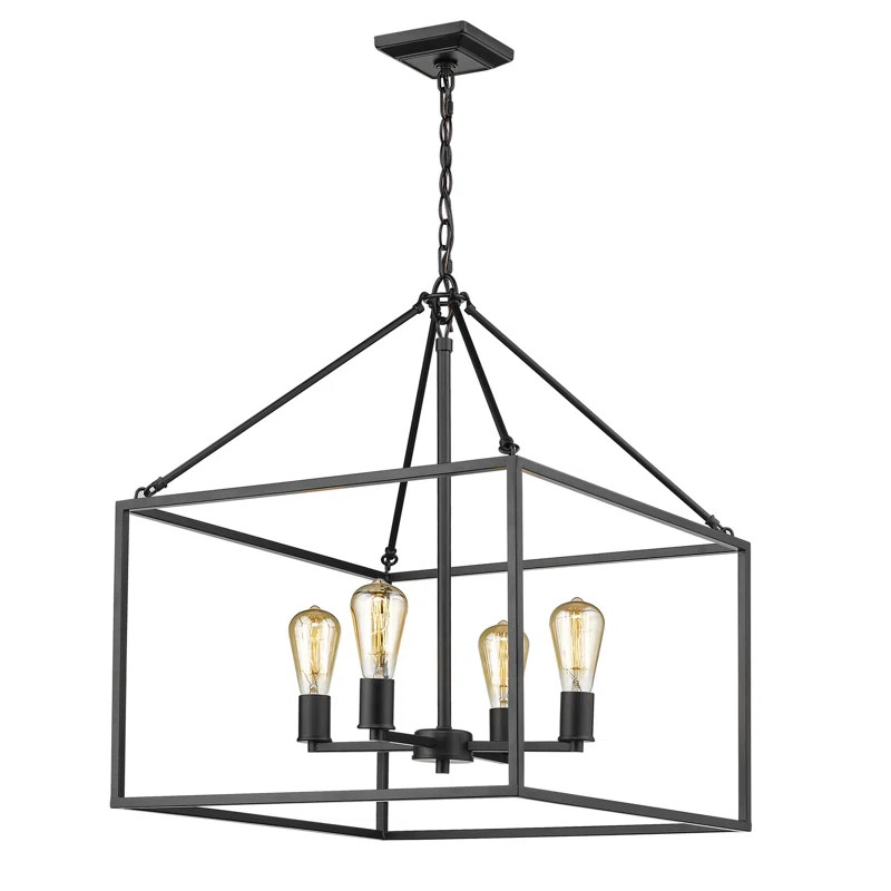 Teague 4 - Light Lantern Square / Rectangle Chandelier | Wayfair North America