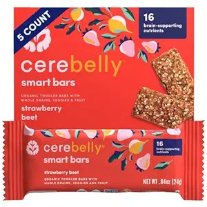 CEREBELLY Organic Strawberry Beet Smart Bars, 4.2 OZ | Amazon (US)
