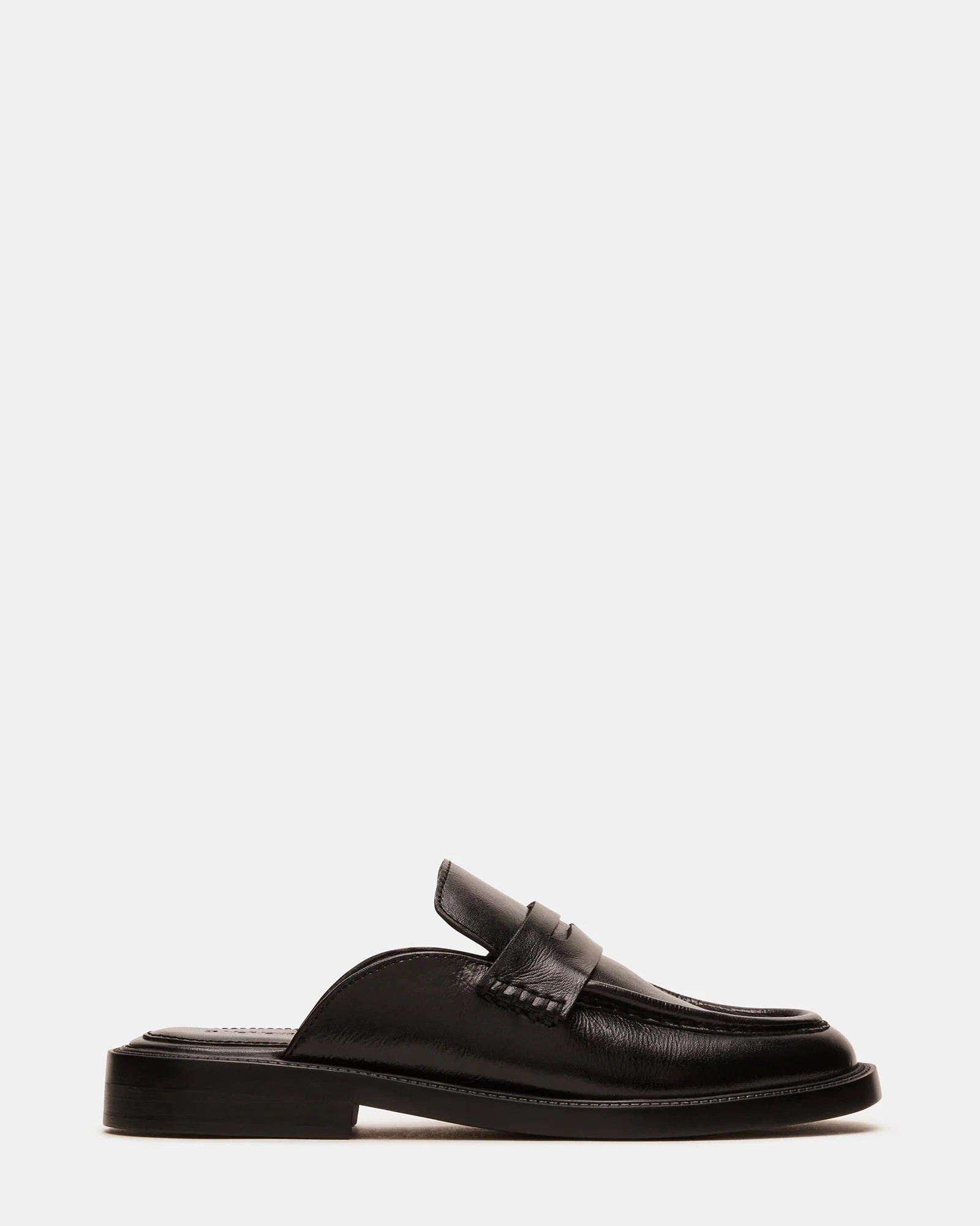 MULBERRY Black Leather Women's Slip-On Mule Flat | Steve Madden (US)