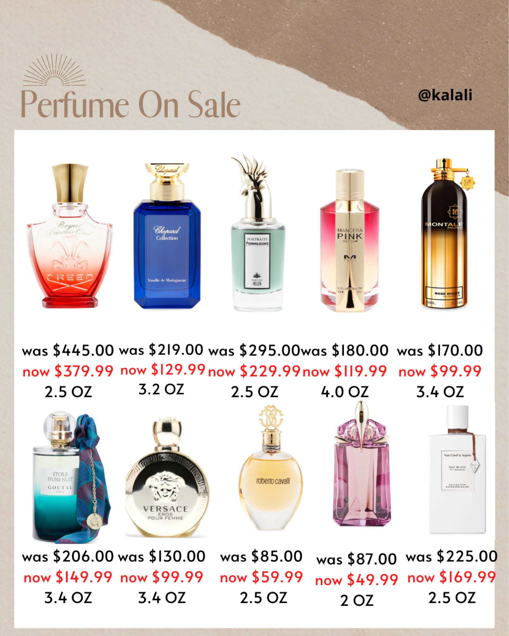 Unique fancy fragrance on sale
.
.
.
#fragrance
#fragrancesale
#perfume
#perfumesale
#deals
#beauty
#makeup
#skincare
#dealoftheday
#designer
#luxury

#LTKSale #LTKbeauty #LTKunder100