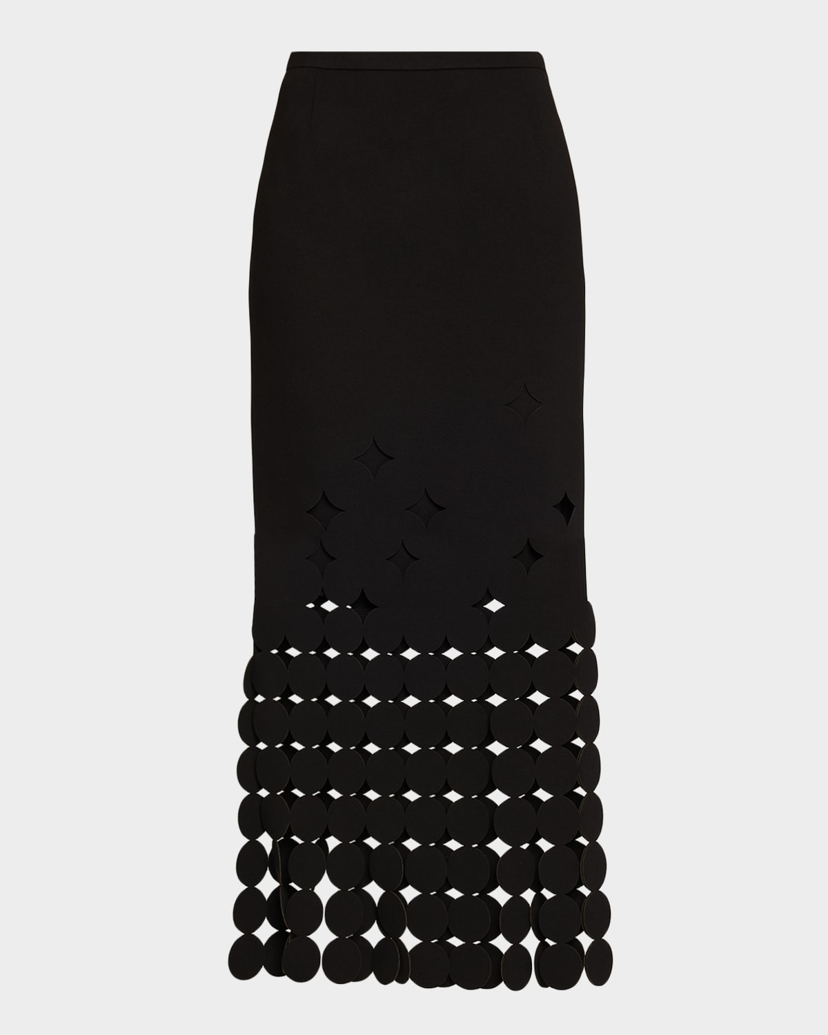 Cutout Polka Dot Illusion Pencil Skirt | Neiman Marcus