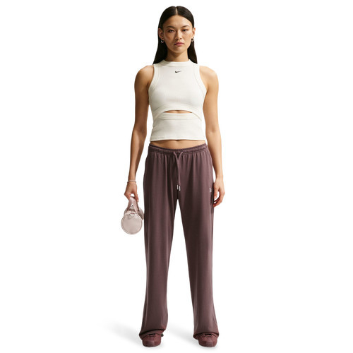 Nike Womens Nike NSW Chill Knit Rib Tank - Womens Sail/Black Size XL | Foot Locker (US)