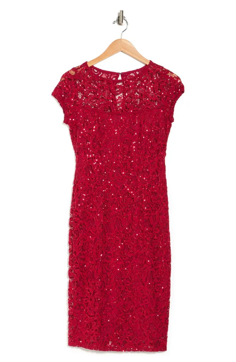 Sequin Lace Cap Sleeve Sheath Dress | Nordstrom Rack