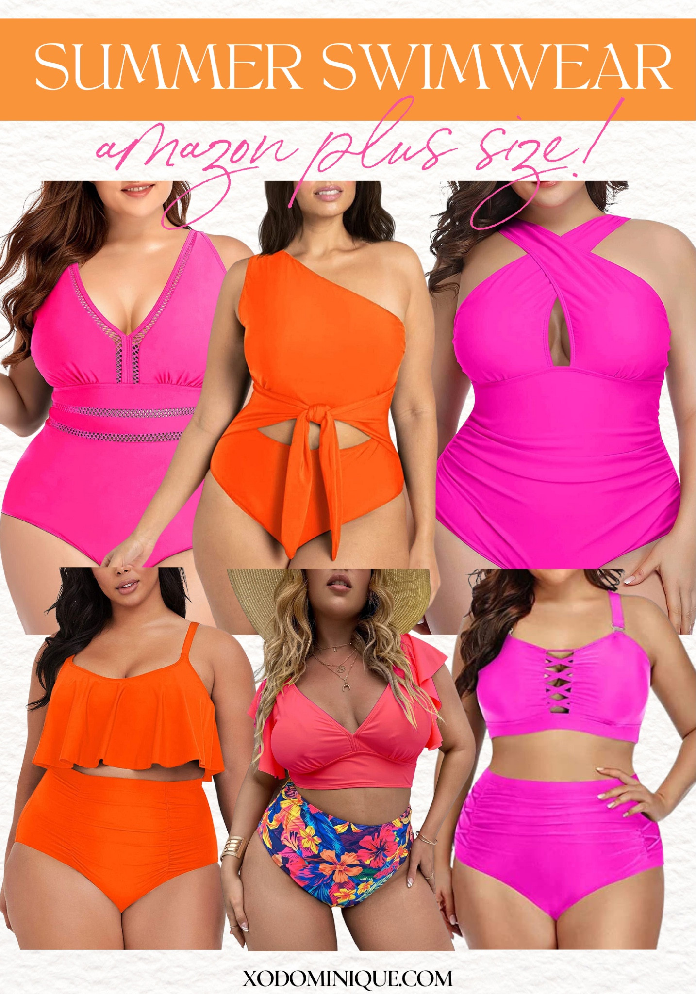 Bright color swimsuits that I’m loving from Amazon! Plus size one pieces, tankini bathing suits, and two piece plus size swimwear options! Orange, pink and floral swimwear. 

#LTKswim #LTKunder100 #LTKcurves
