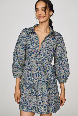Bettina Tiered Mini Shirtdress | Anthropologie (US)