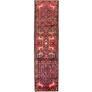 10' 3'' x 2' 7'' Hamadan Authentic Persian Hand Knotted Area Rug - 112659 | Los Angeles Home of rugs