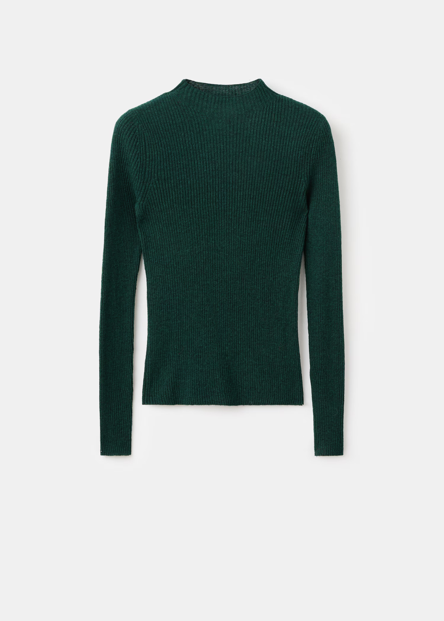 Ribbed sweater with perkins neck | MANGO (UK)
