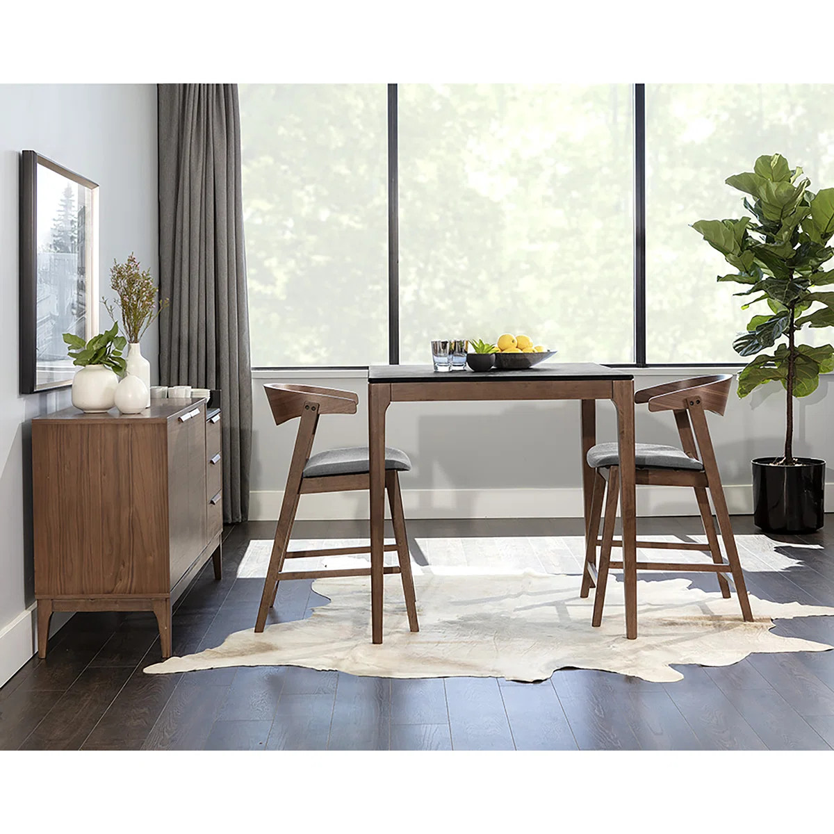 Scurlock Solid Wood Base Dining Table - Brown | Wayfair North America