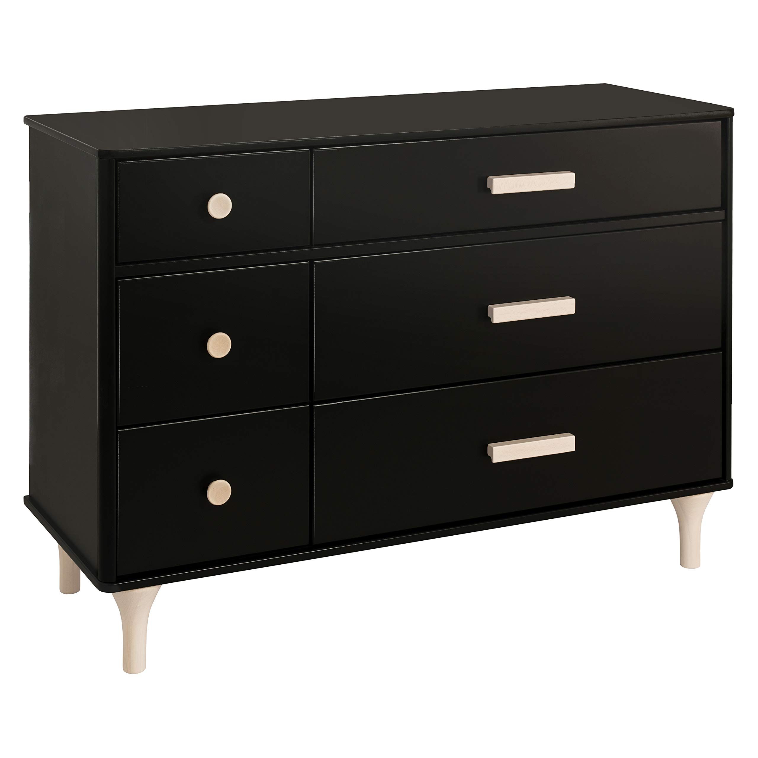 Babyletto Lolly 6-Drawer Assembled Double Dresser in Black and Washed Natural, Greenguard Gold Ce... | Amazon (US)