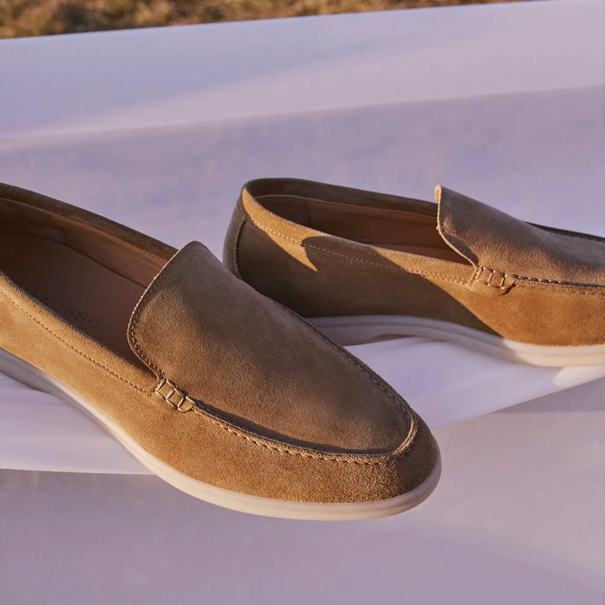 Ludovica Beige Scamosciata Loafers for Women | Scarosso® | Scarosso