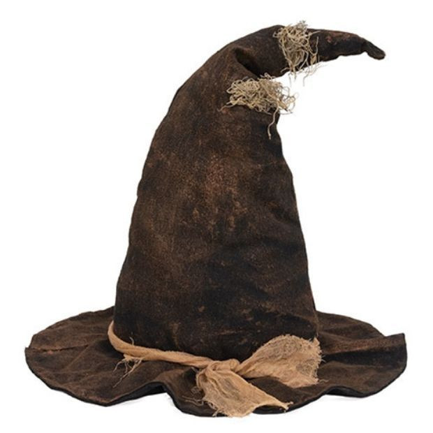 Grungy Wicked Witch Hat Shelf Sitter | Antique Farm House