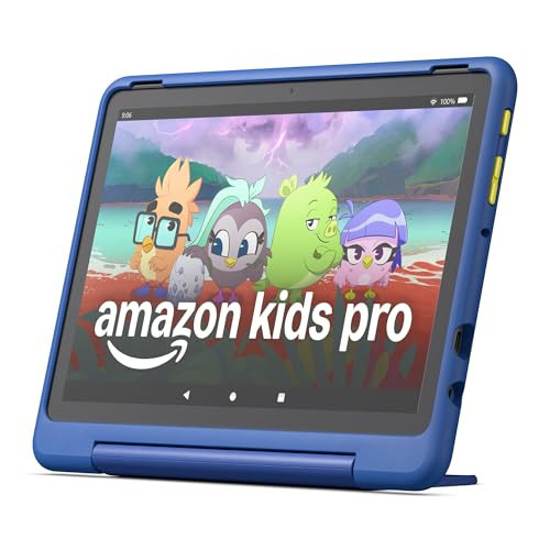 Amazon Fire HD 10 Kids Pro tablet (newest model) ages 6-12. Bright 10.1" HD screen, includes ad-free content, robust parental controls, 13-hr battery and slim case for older kids, 32 GB, Nebula | Amazon (US)