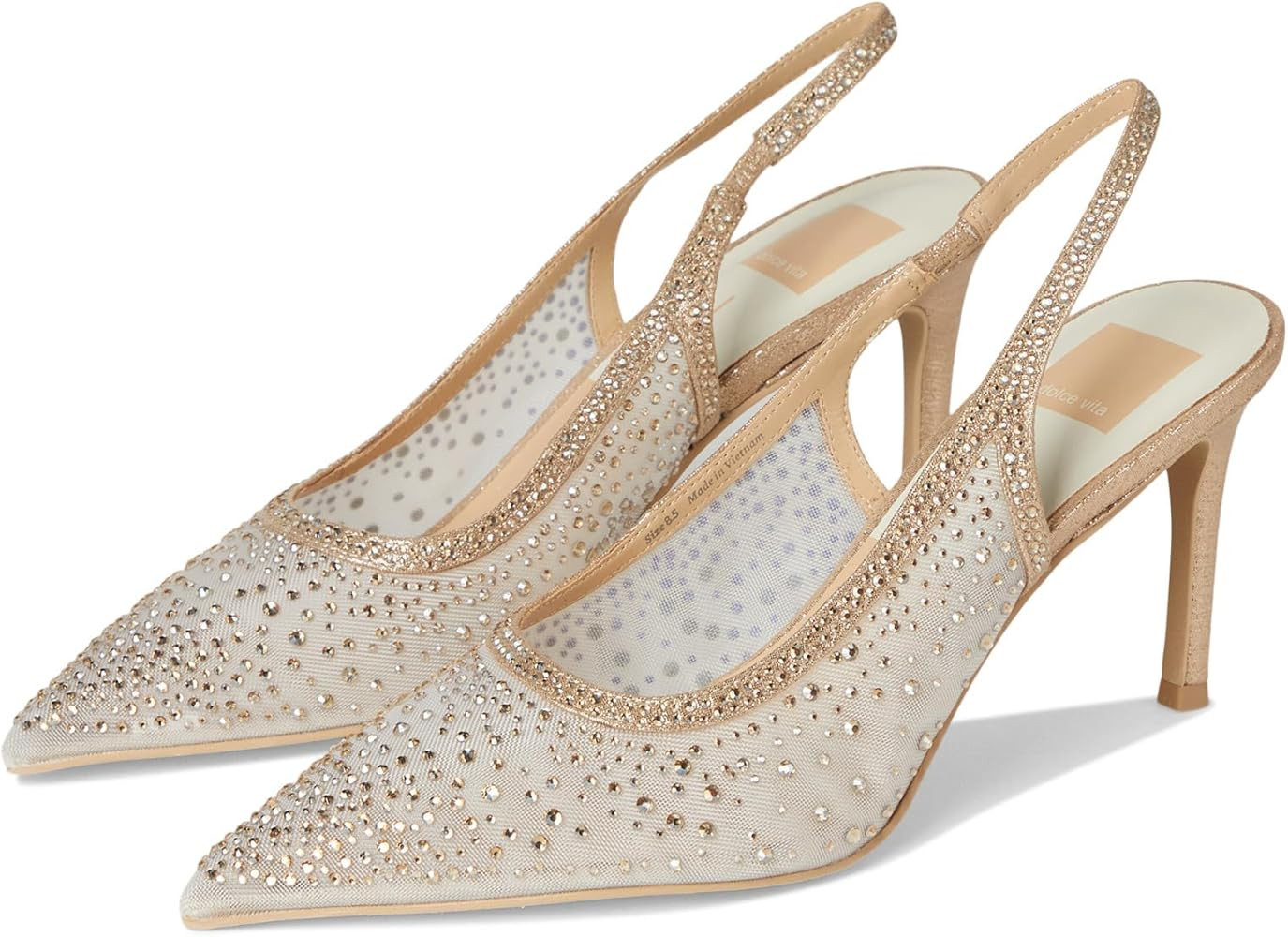 Dolce Vita Women's Kaye Crystal Pointed Toe Heels | Amazon (US)