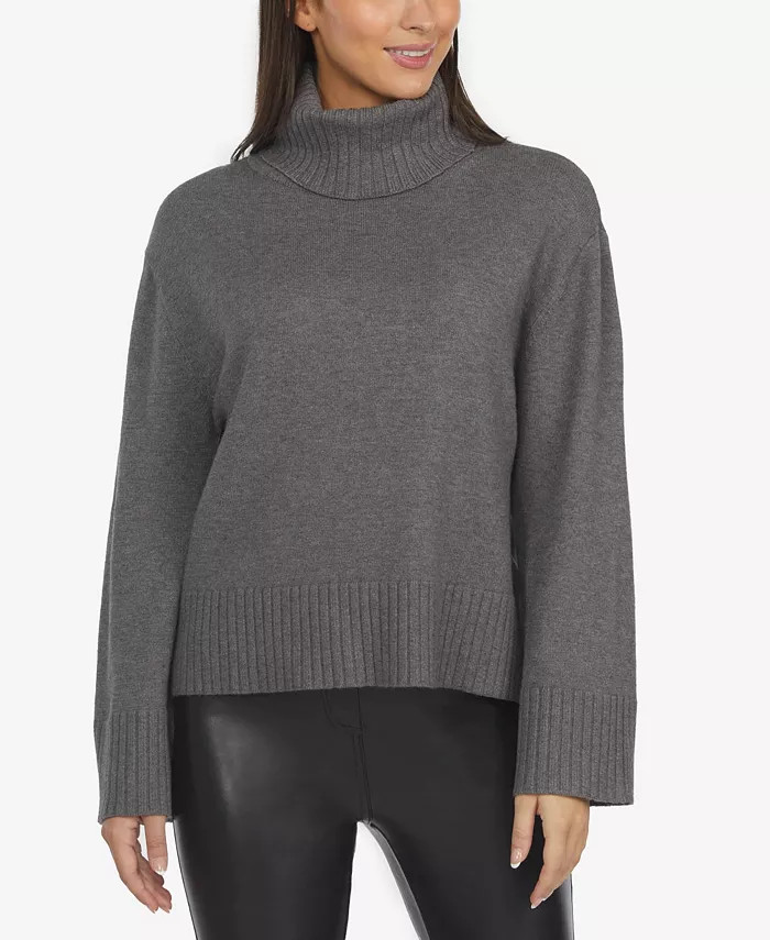 Laundry by Shelli Segal Women's Wide Sleeve Turtleneck Sweater & Reviews - Sweaters - Women - Mac... | Macys (US)
