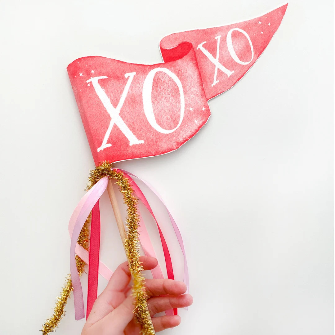 XOXO Pennant Flag Valentine's Day Party Pennant Valentine's Day Photo Prop Valentine's Day Party ... | Etsy (US)