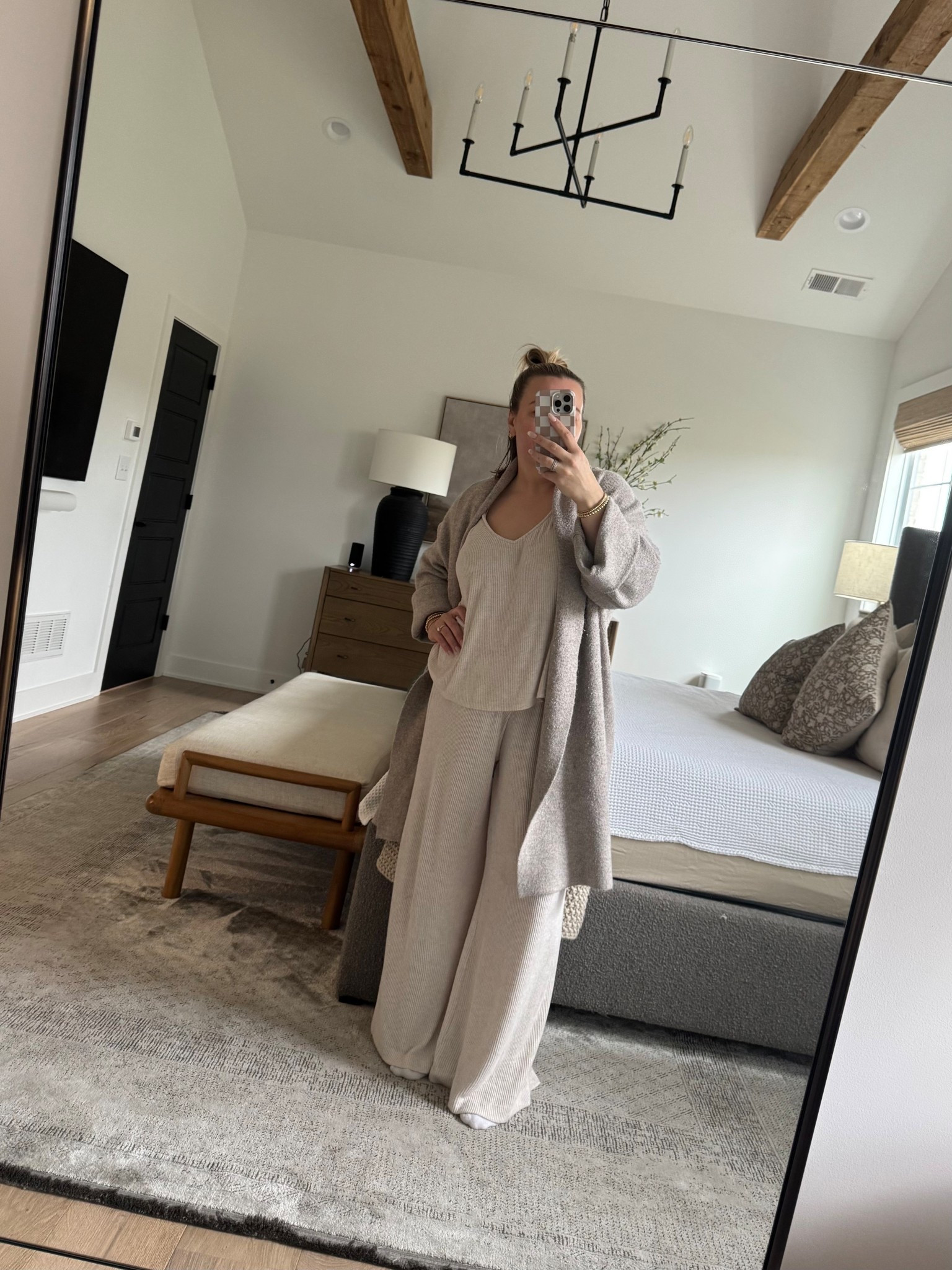 Wearing a size large in both the lounge set and cardigan—I’m 5’2” and typically a size 10. This set is insanely comfy, lightweight, and drapes so well. Perfect for slow mornings or cozy days at home!

#LTKStyle #LTKUnder100 #TargetStyle #AmazonFinds #AmazonFashion #CozyVibes #NeutralOutfit #LoungewearSet #WeekendStyle #Size10Style #PetiteStyle #LTKTarget #LTKAmazon