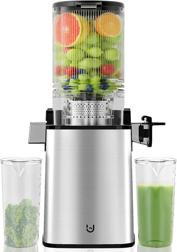 Masticating Juicer Machines, 5.3" Inch Feeding Chute Supports Whole Fruits and Vegetables，350W ... | Amazon (US)