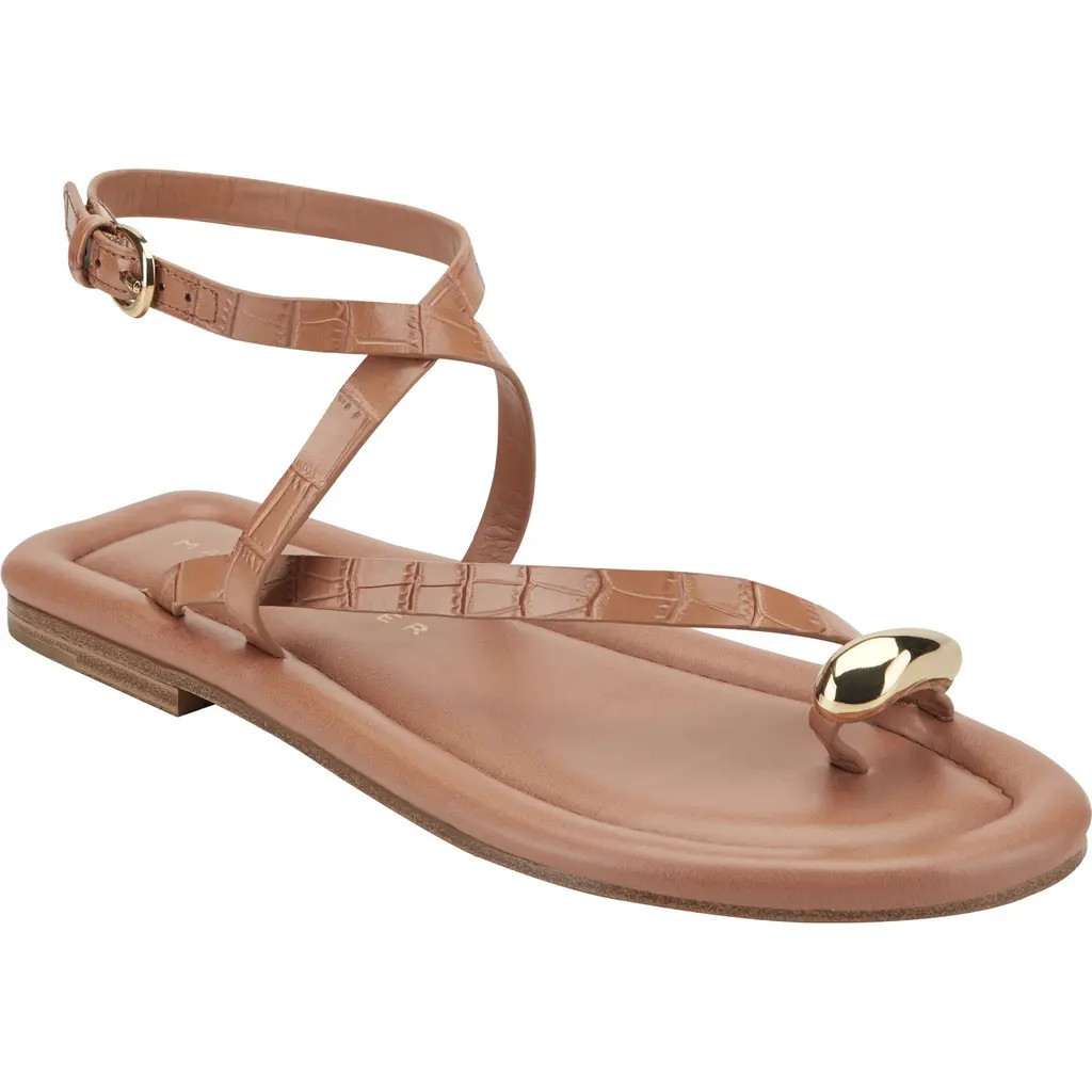 Marc Fisher LTD Gynnie Strappy Sandal in Medium Natural at Nordstrom, Size 7 | Nordstrom