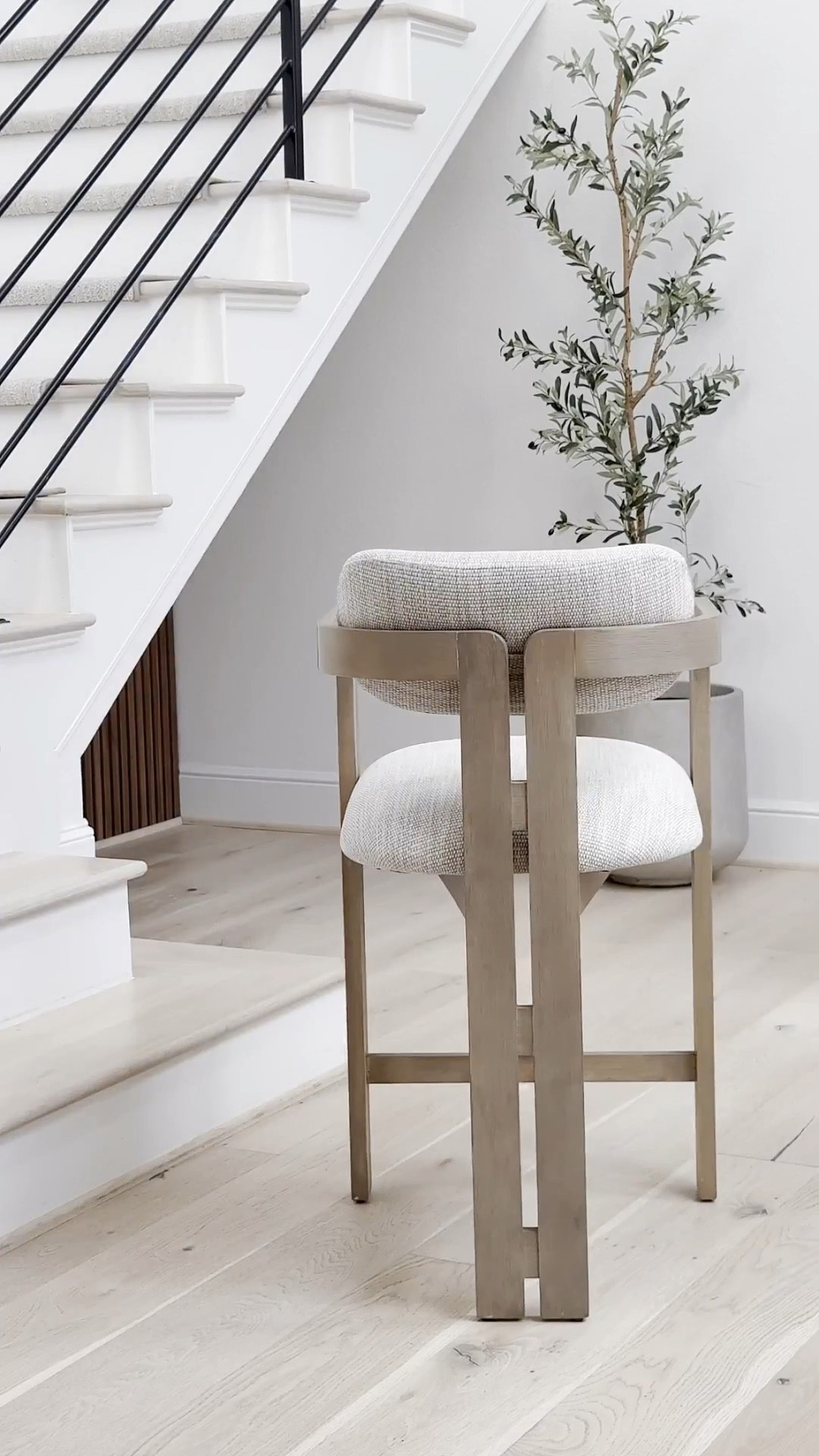 Ok before we discuss this gorgeous find I need to emphasize: This stool ALWAYS sells out! 😖  It’s back in stock so get it now! 🥰

This beauty looks just like the $1,100 version from Arhaus, & I grabbed mine for only $230 🤯…a steal! The shape is nearly identical, and I love that it blends seamlessly into my space.

It comes in 3 gorgeous colors…. I went with the natural beige, and I’m obsessed. 😍 Love the clean lines and subtle curves while adding the perfect neutral touch.

I’ve been on the hunt for the perfect neutral counter stool for YEARS & I’m happy to share this unbeatable deal with you 🫶🏽🥰🫶🏽

….so if you’ve been looking for a neutral counter stool that suits your Organic Modern vibe, this is it! 😊