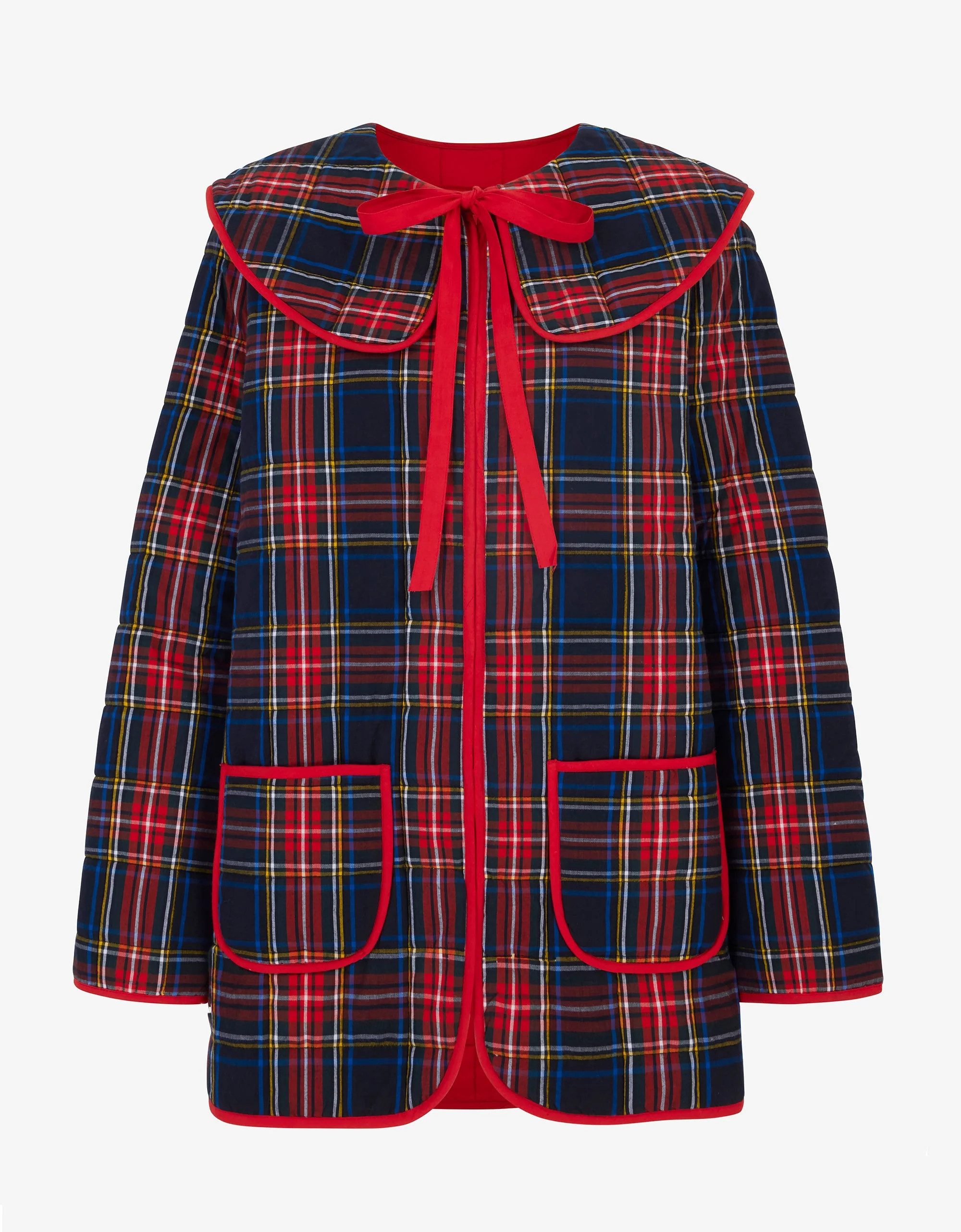 Midnight Tartan Simone Jacket – Red & Black | Pink City Prints | Pink City Prints UK