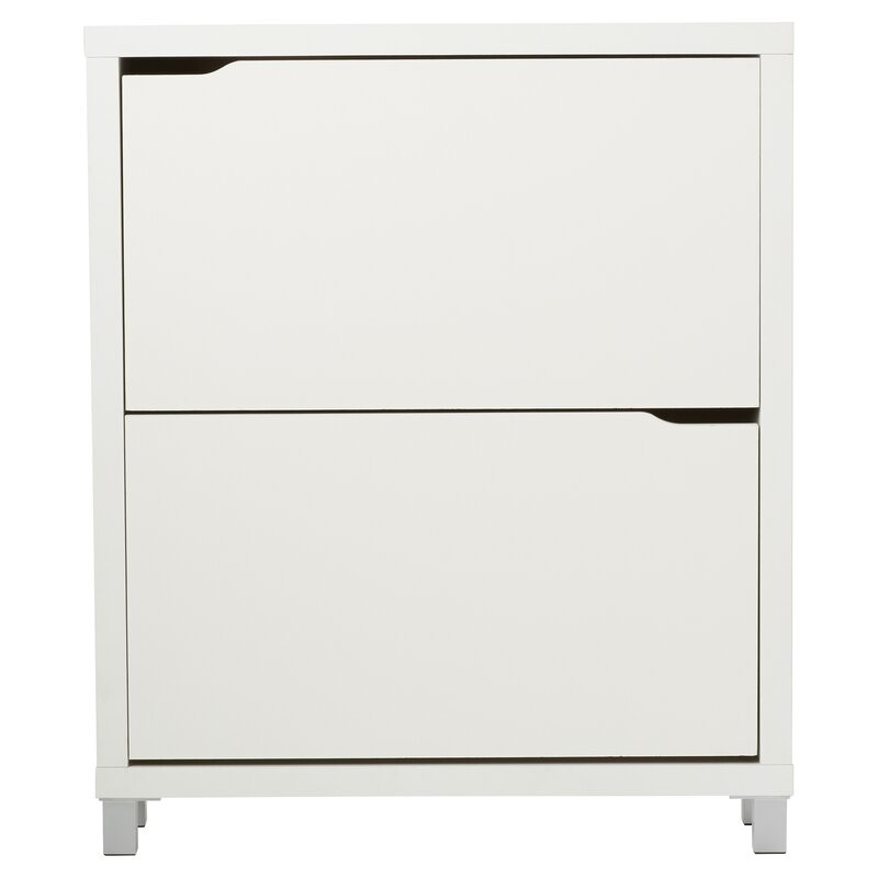 Muoi 12-Pair White Shoe Storage Cabinet | Wayfair North America
