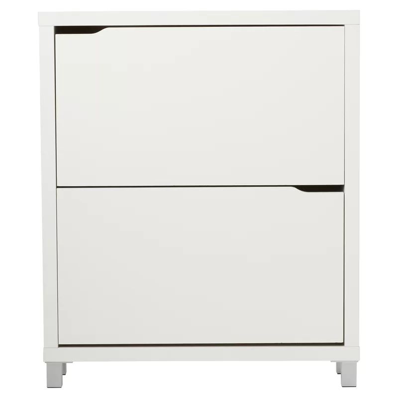 Muoi 12-Pair White Shoe Storage Cabinet | Wayfair North America