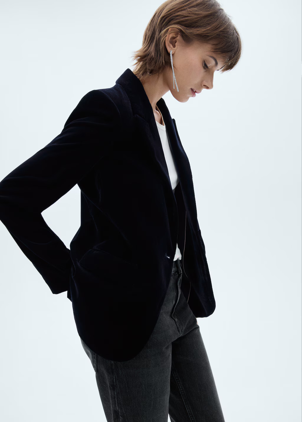 Velvet blazer - Women | MANGO USA | Mango (US/MX/AU)